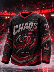 Men's Gift For Ice Hockey Fans Print Casual Long-Sleeve Top