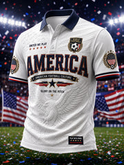 Men's Gift For Soccer Fans Print Casual Polo