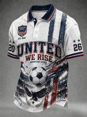 Men's Gift For Soccer Fans Print Casual Polo