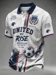 Men's Gift For Soccer Fans Print Casual Polo