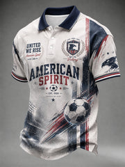 Men's Gift For Soccer Fans Print Casual Polo