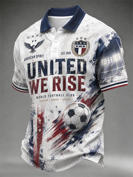Men's Gift For Soccer Fans Print Casual Polo