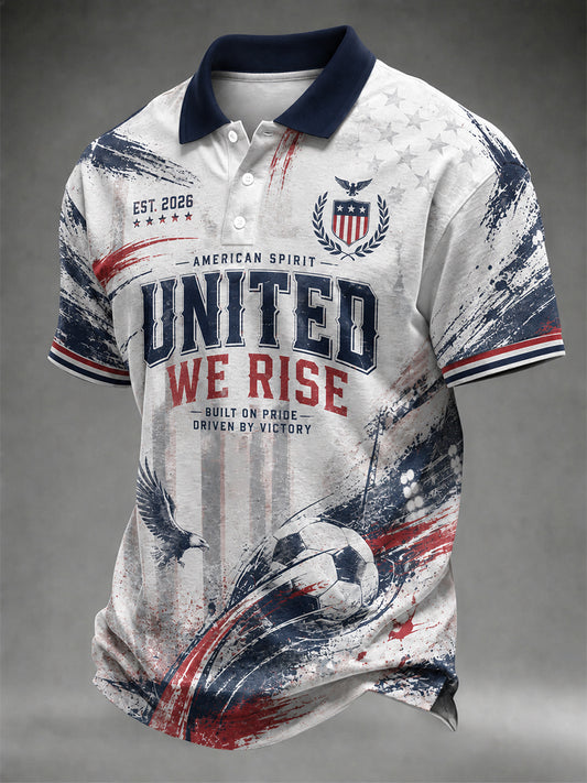 Men's Gift For Soccer Fans Print Casual Polo