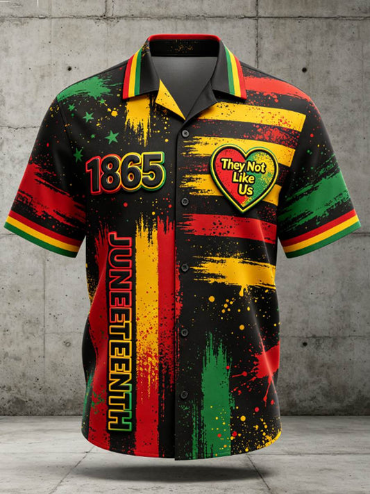 Men's Juneteenth They Not Like Us Since 1865 Print Casual Shirt