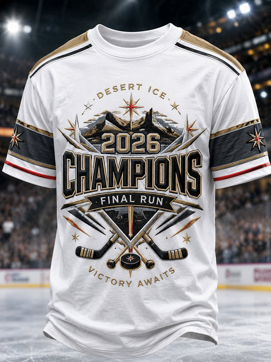 Men's 2026 Ice Hockey Retro T-Shirt