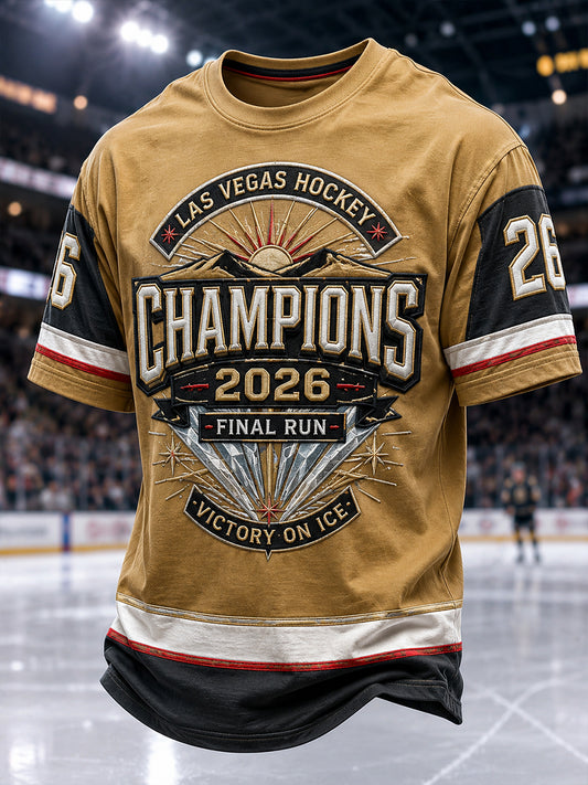 Men's 2026 Ice Hockey Retro T-Shirt