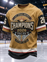 Men's 2026 Ice Hockey Retro T-Shirt