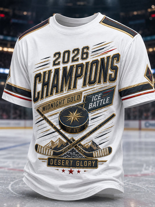 Men's 2026 Ice Hockey Retro T-Shirt