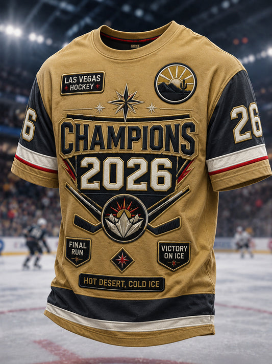 Men's 2026 Ice Hockey Retro T-Shirt