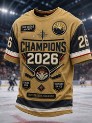 Men's 2026 Ice Hockey Retro T-Shirt