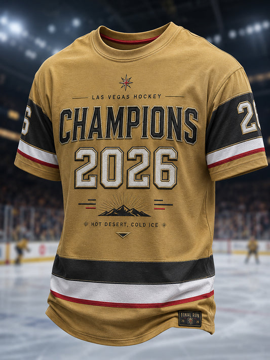 Men's 2026 Ice Hockey Retro T-Shirt