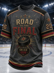 Men's 2026 Ice Hockey Retro T-Shirt