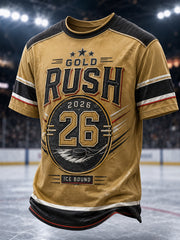 Men's 2026 Ice Hockey Retro T-Shirt