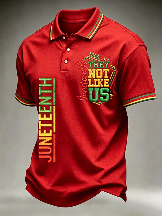 Men's Juneteenth They Not Like Us Since 1865 Print Casual Polo
