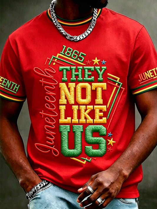 Men's Juneteenth They Not Like Us Since 1865 Print Casual Tee