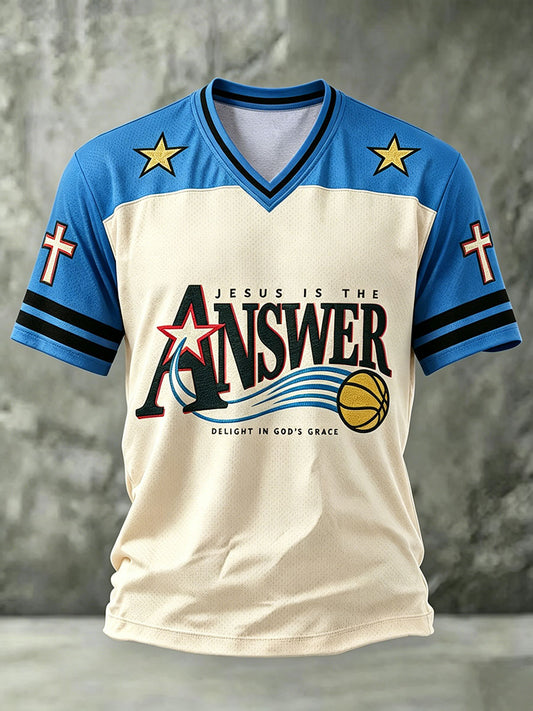 Women's 'jesus is the answer delight in god's grace' T-shirts