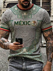 Men's Mexico Proud Art Printed T-shirt