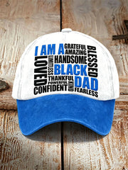 Men's “I Am A Black Dad” Father's Day Fun Casual Unisex  Hat