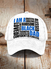 Men's “I Am A Black Dad” Father's Day Fun Casual Unisex  Hat
