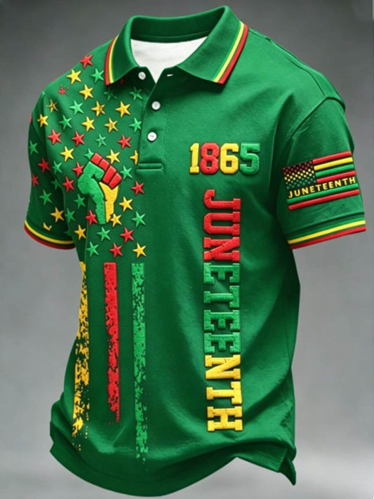 Men's Juneteenth 1865 polo shirt