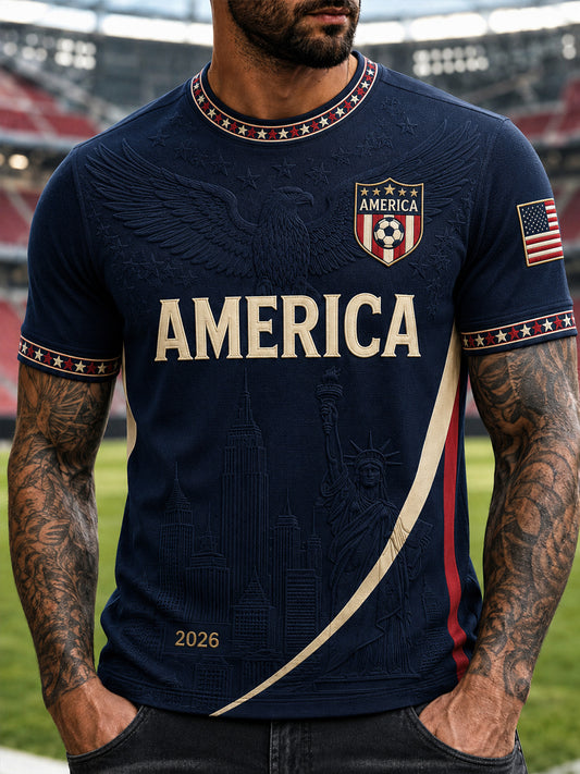 Men's Gift For Soccer Fans Print Casual Tee