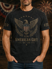 Men's Independence Day Veteran Print Casual Patriotic Tee