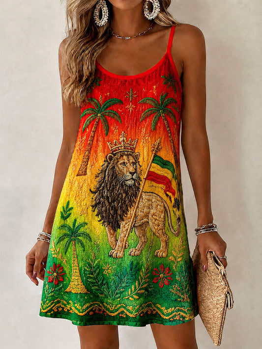 Women's Reggae Casual Printed Dress