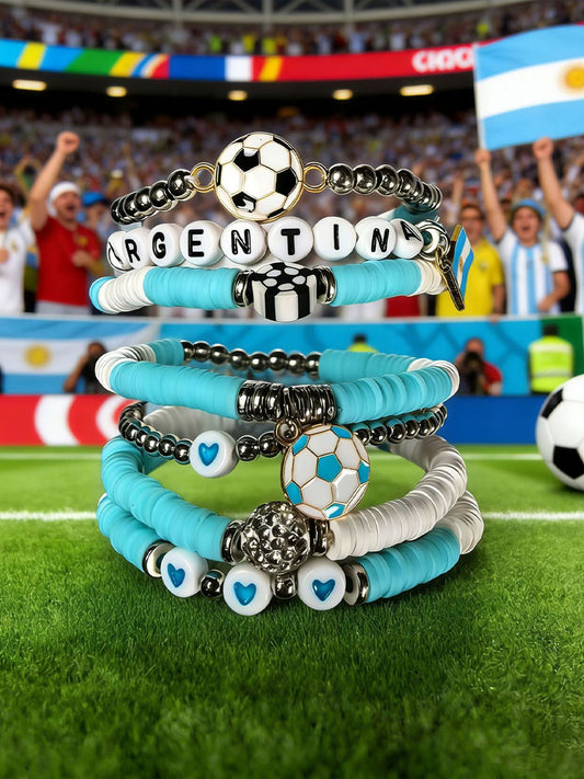 Argentina Football Casual Bracelet Set