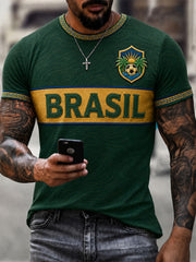 Men's Gift For Football Fans Print Casual Tee