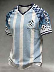 Men's popular football team cheering casual short sleeve T-shirt