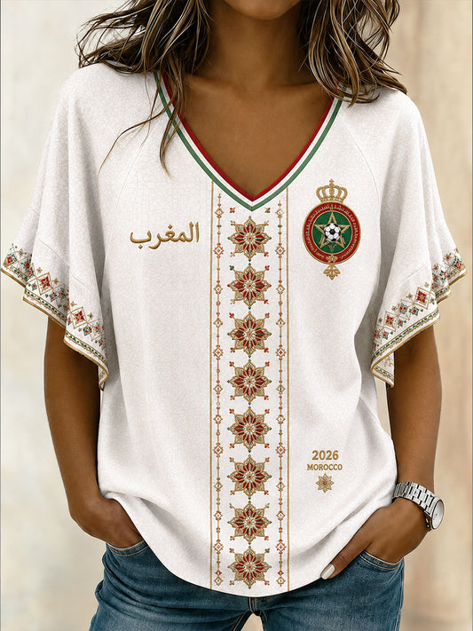 Women's 2026 Morocco Football T-Shirts