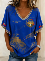 Women's 2026 Haiti Football Casual T-Shirt