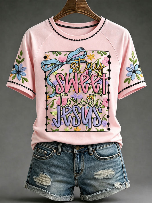 Women's "Stay Sweet, Trust Jesus" T-Shirts