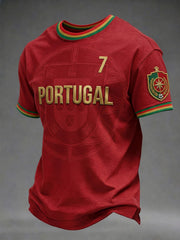 Men's Portugal Football Printed T-shirt