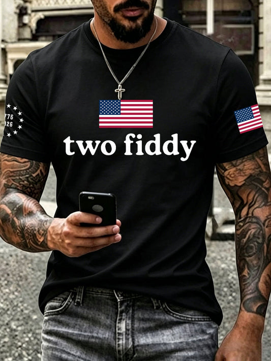 Men's Two Fiddy Print T-Shirt
