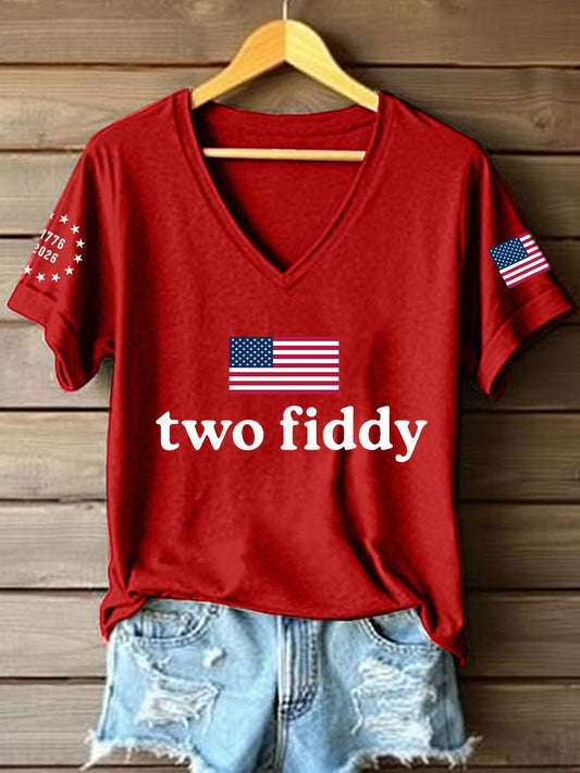 Women's Two Fiddy Print T-Shirt