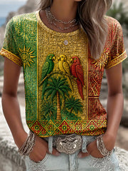 Women's 'Every Little Thing Is Gonna Be Alright' Printed Casual T-Shirt