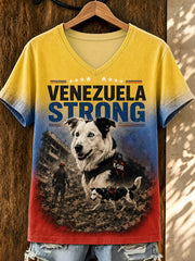 Women's Venezuela Hero Dog Tsunami Patriotic Dog Lover T-Shirt