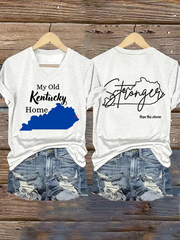 Women's Kentucky Strong Printed Iron On Short Sleeve T-Shirt