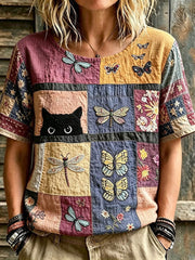 Women's Elegant Cotton-Linen Top