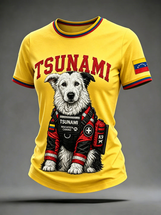 Women's Venezuela Hero Dog Tsunami Patriotic Dog Lover T-Shirt