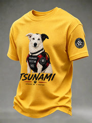 Men's Venezuela Hero Dog Tsunami Patriotic Dog Lover Waffle T-Shirt