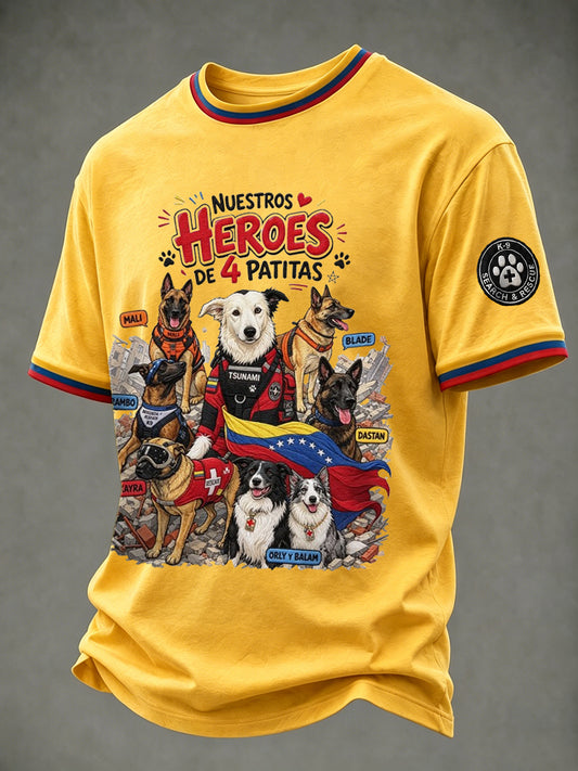 Men's Search & Rescue K9 Paw Patrol Dog Lover Print T-shirt