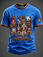 Men's Search & Rescue K9 Paw Patrol Dog Lover Print T-shirt