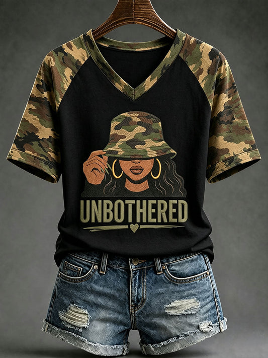 Women's Black Art V-Neck T-Shirts