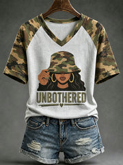 Women's Black Art V-Neck T-Shirts