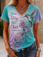 Women's Suicide Prevention Awareness Print T-shirt