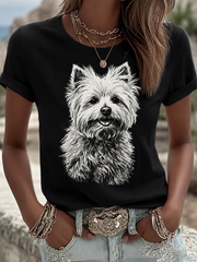 Women's West Highland White Terrier Short-sleeved T-shirt