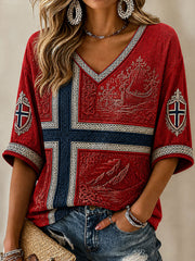Women's Norwegian Viking Culture Casual T-Shirt