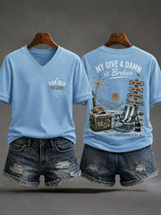 Women's 'Too Old to Care Club' V-Neck T-Shirts